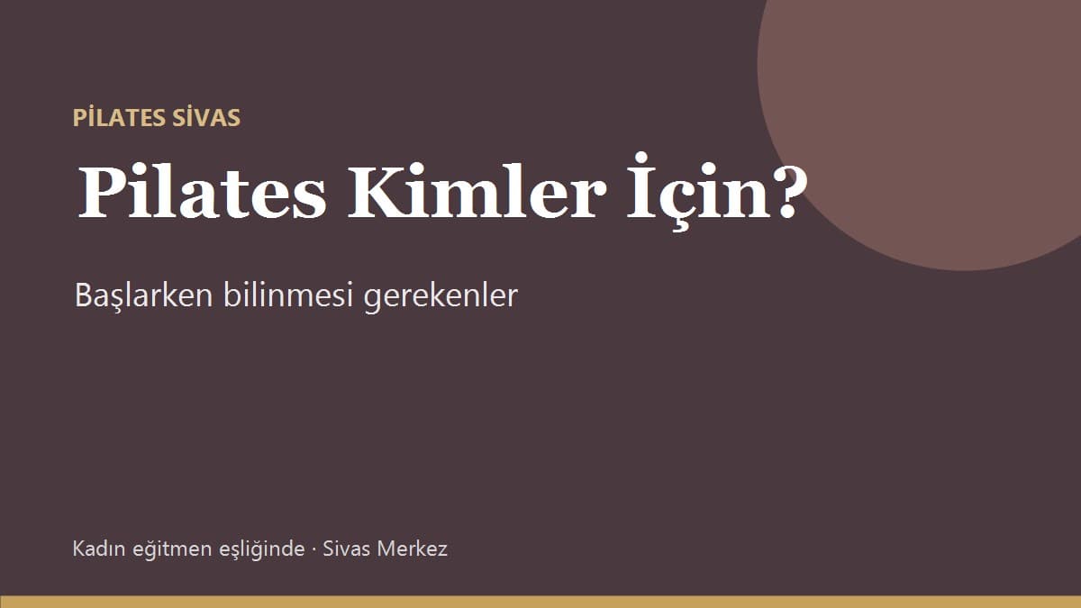 Pilates çalışma alanı - Sivas